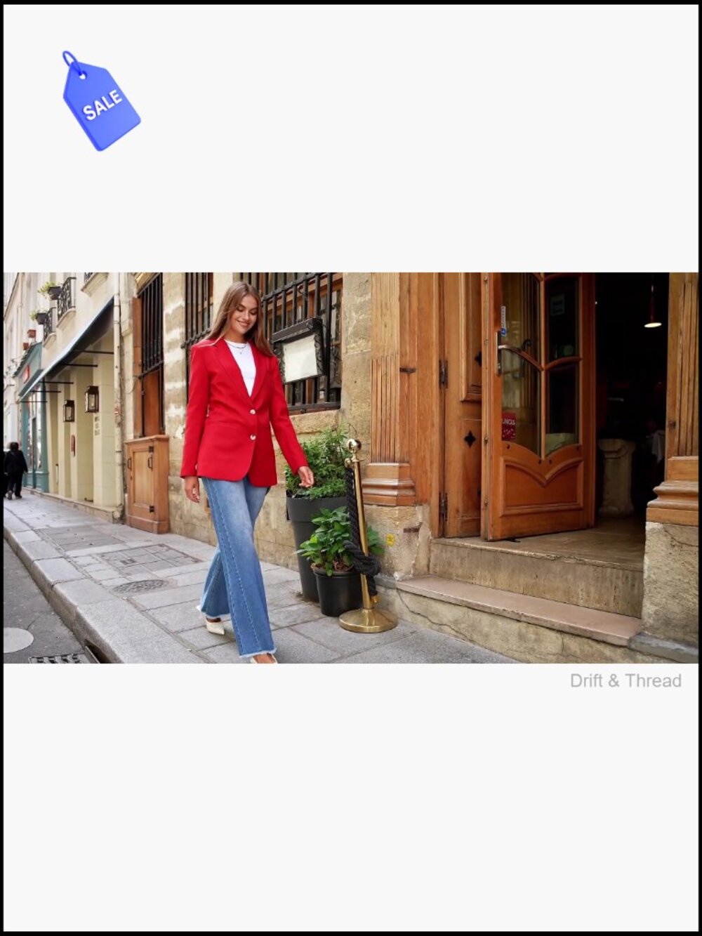 Business Casual Blazer Long Sleeve Notch Lapel Open Front Pockets - Picture 6 of 7